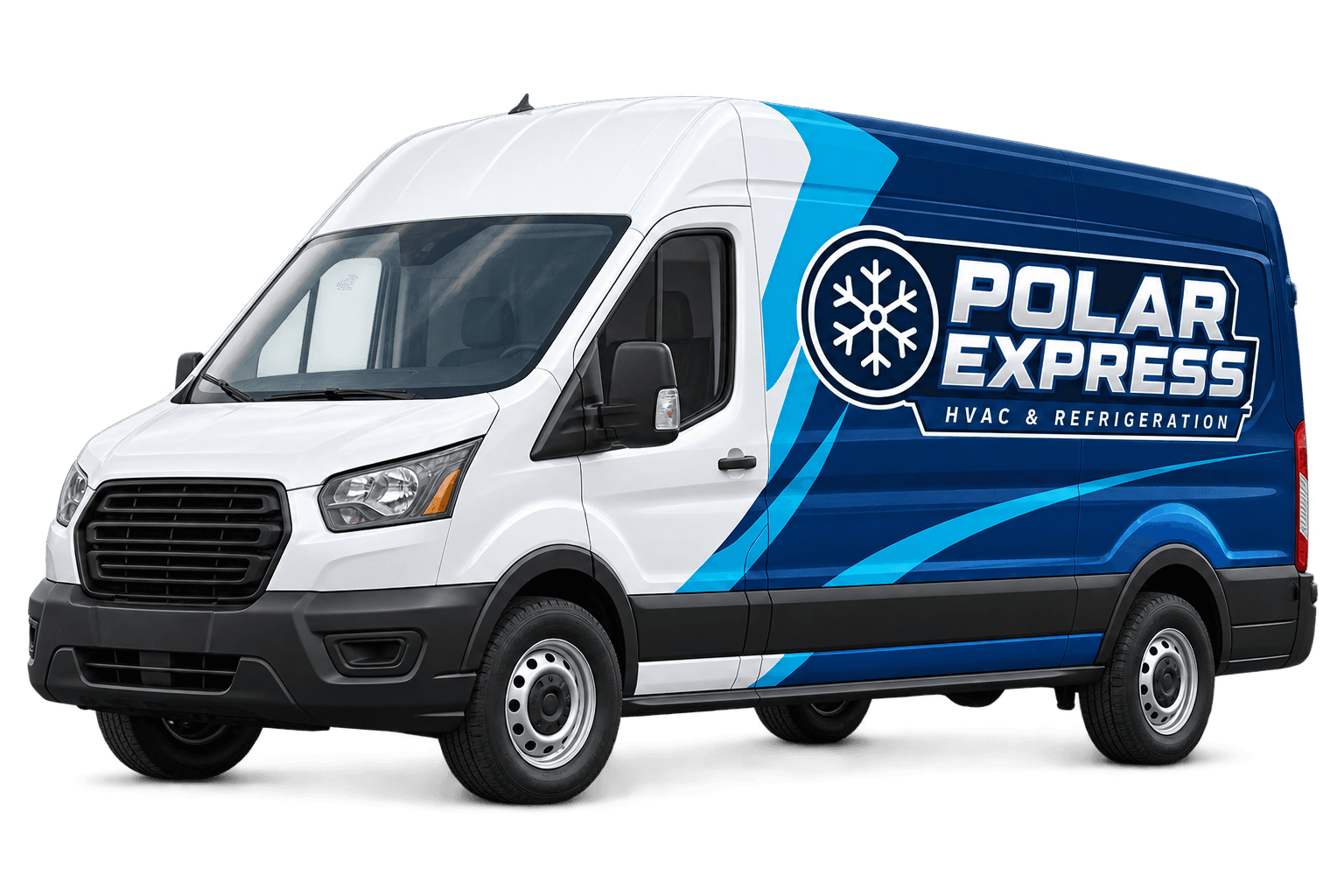 Polar Express HVAC & Refrigeration service van